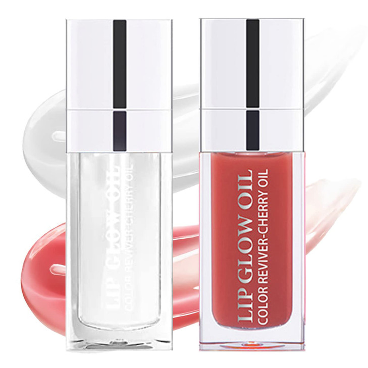 Yasovigi Hydrating Lip Oil Plumping Lip Tint Moisturizing Lip Gloss, Transparent Lip Balm Care Stick Nourishing Repairing Non-sticky, Moisture&Lighte