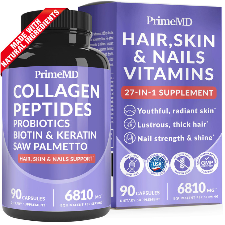 27-in-1 Hair Skin and Nails Vitamins (6810mg) with Biotin 10000mcg