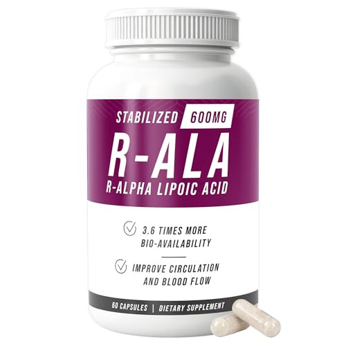 NERVE RENEW R-ALA Stabilized R Alpha Lipoic Acid 600mg Nerve Support Supplement