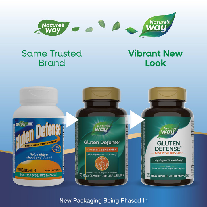 Nature's Way Gluten Defense Digestive Enzymes*, Helps Digest Wheat & Dairy(1)