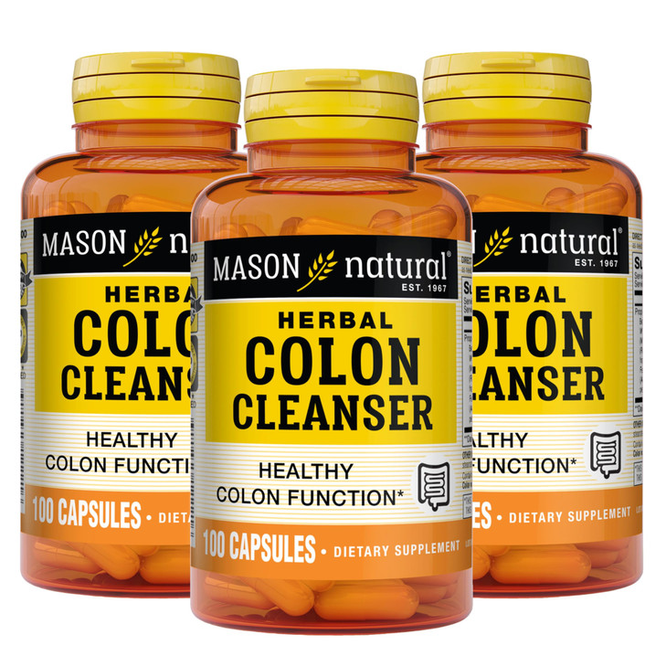MASON NATURAL Herbal Colon Cleanser, 300 Day Supply, Dietary Supplement Supports