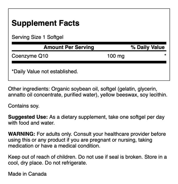Swanson CoQ10 - Energy Antioxidant Support - Coenzyme Q10 Supplement