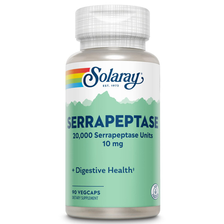 SOLARAY Serrapeptase Enzyme Supplement 10 mg for Men & Women