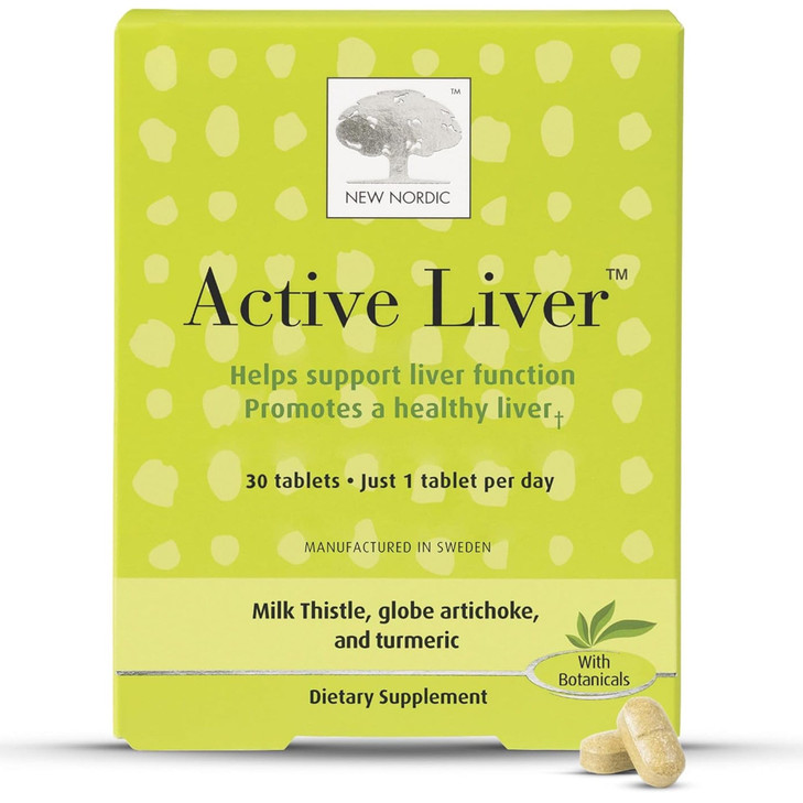 NEW NORDIC Active Liver 30-Day Supply, Daily Liver Supplement, Milk Thistle