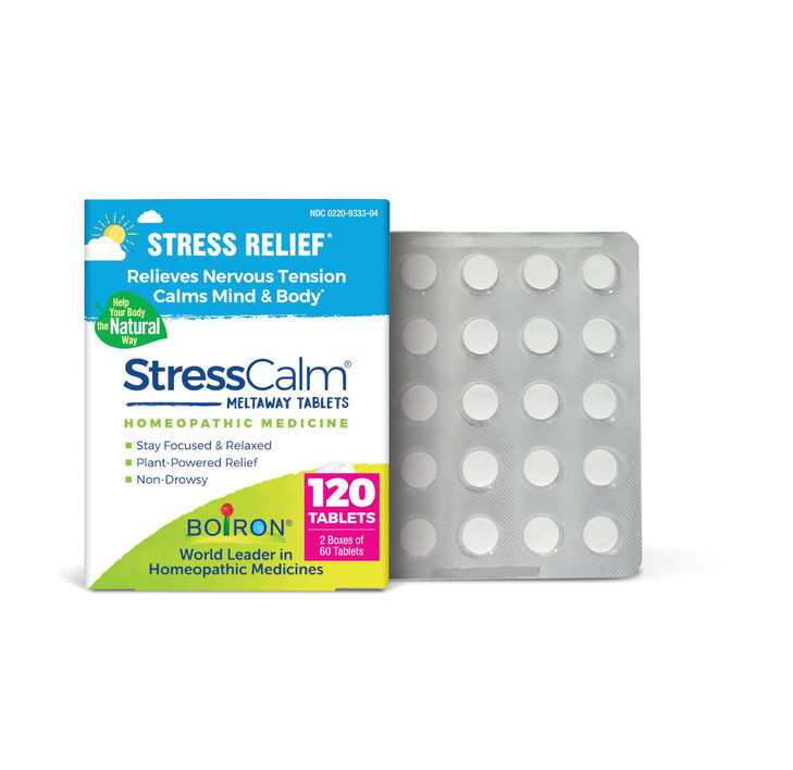 Boiron StressCalm Tablets for Relief of Stress, Anxiousness, Nervousness