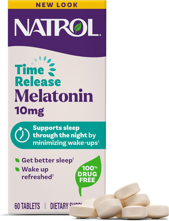 Natrol Advanced Sleep Melatonin Tablets, Maximum Strength 10 mg 60 ea ( Pack