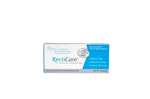 Recticare Anorectal Lidocaine 5% Cream: Topical Numbing Cream for Treatment