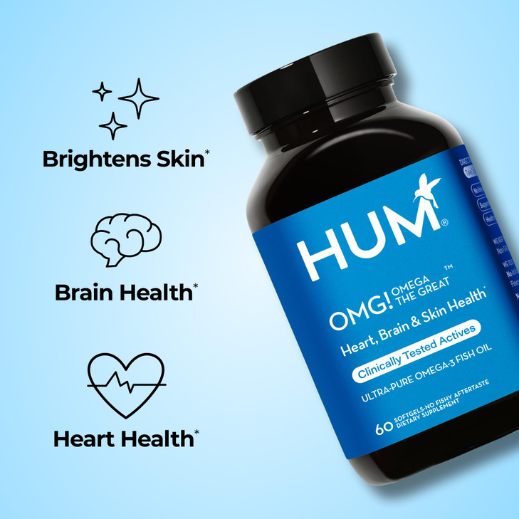 HUM OMG! Omega The Great Triple Omega 3 Fish Oil Supplement for Women & Men
