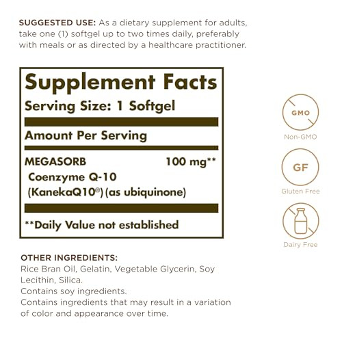 Solgar, Megasorb Coq-10 100 Mg, 60 Softgels