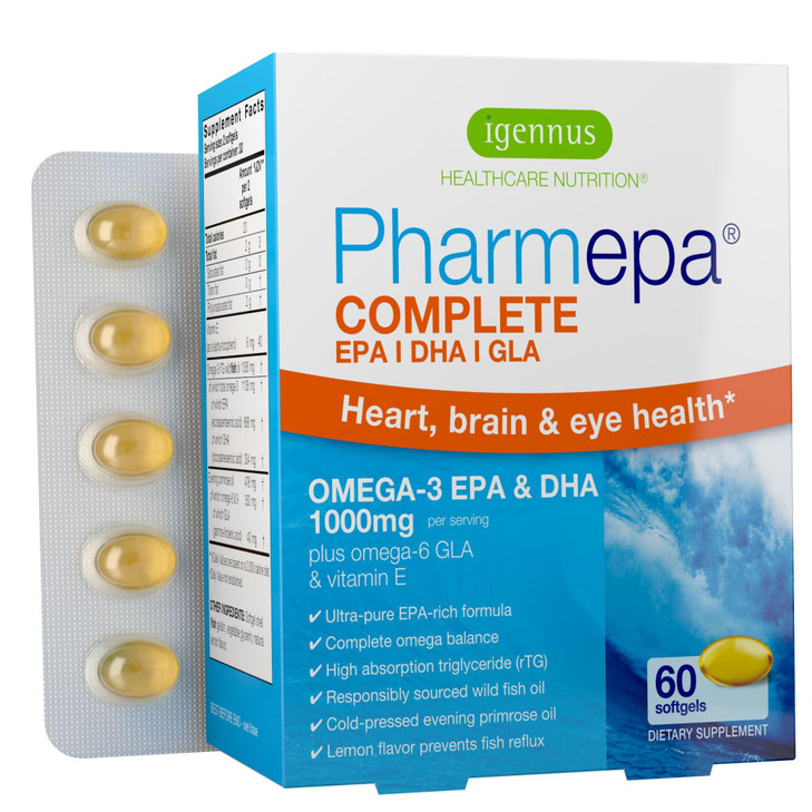 Igennus Pharmepa rtg Omega 3 EPA DHA Fatty Acids 1000mg, IFOS Certified, High