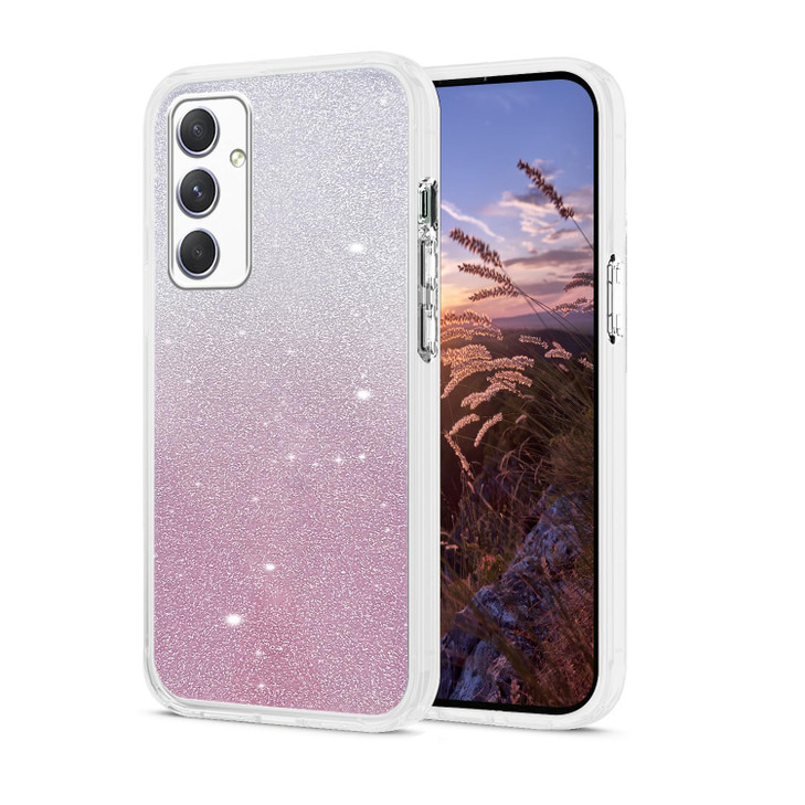 Hlgcokro Compatible with Samsung S24 FE Case for Women Girls, Clear Glitter for Samsung Galaxy S24 FE Phone Case Slim Thin Non Yellowing Shockproof P