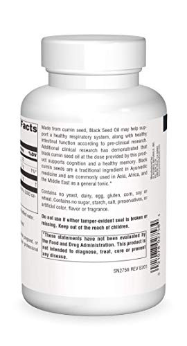 Source Naturals Black Cumin Seed Oil for Respiratory Support - 240 Softgels