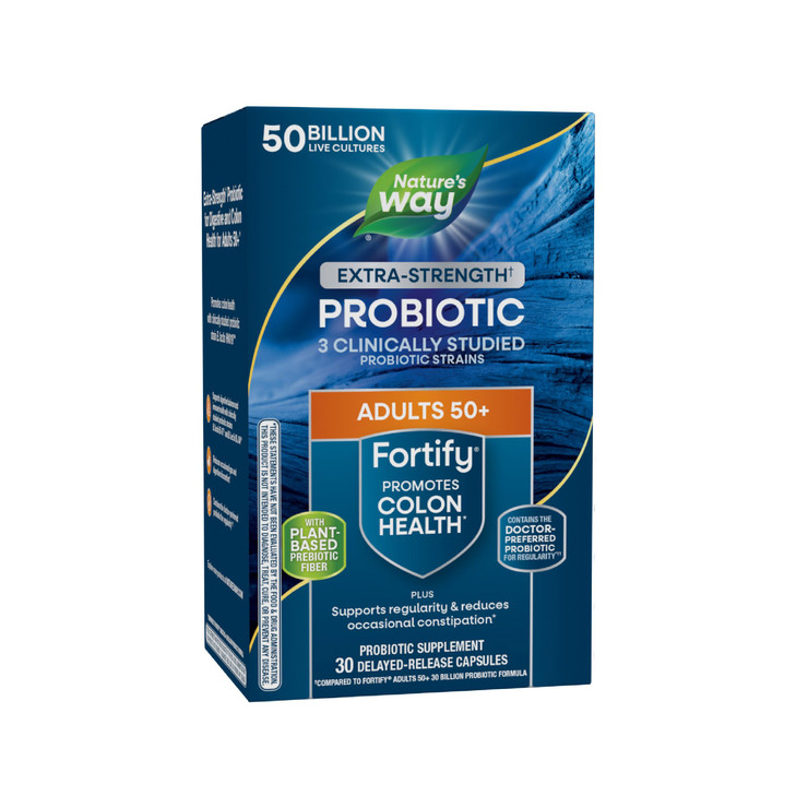 Natures Way Fortify Extra Strength(1) Probiotic Adults 50+, 50 Billion Live