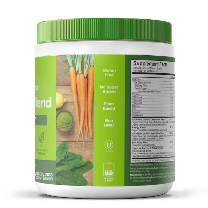 Amazing Grass Greens Blend Energy: Smoothie Mix, Super Greens Powder & Plant