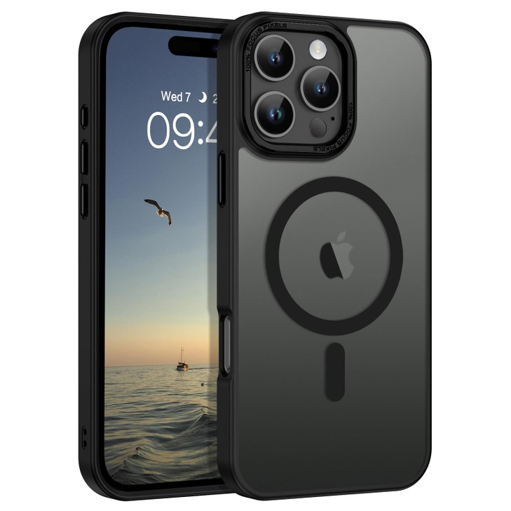 DOMAVER for iPhone 16 Pro Max Case [Compatible with Mag Safe], Translucent Matte Phone Case for iPhone 16 Pro Max with Magnetic Slim Fit Shockproof P