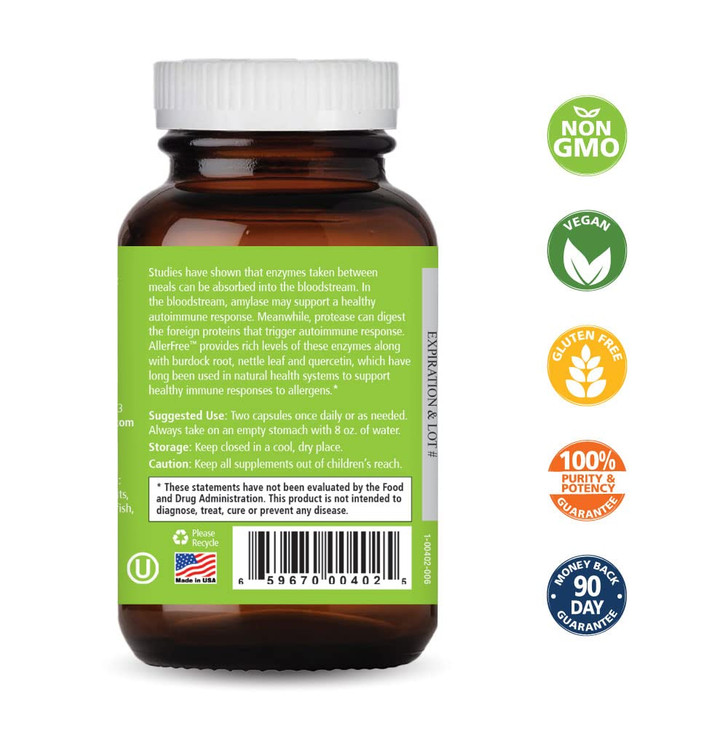AllerFree Natural Allergy Support Supplement by Pure Essence Labs