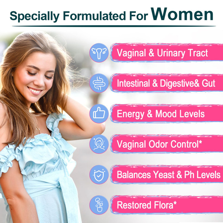 Vaginal Probiotics, PH Balance for Women, 70 Billion CFUs Womens Probiotic