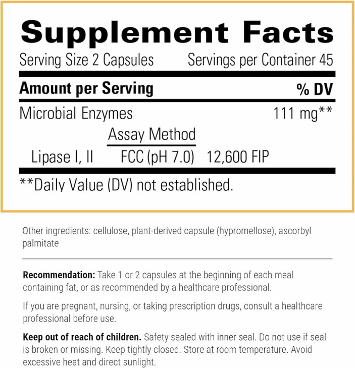 Integrative Therapeutics Lipase Concentrate-HP