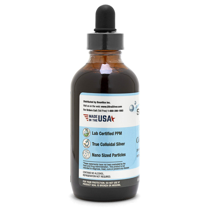 Ultra Silver Colloidal Silver - 500 PPM, 4 Oz (118mL)