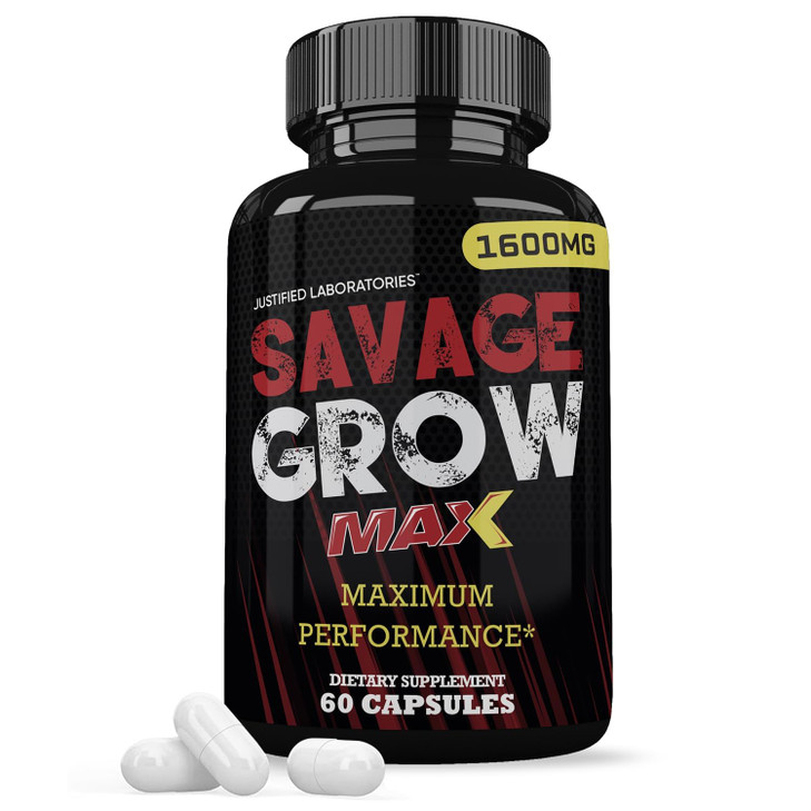 Justified Laboratories Savage Grow Max 1600MG Advanced Men's Heath Formula 60