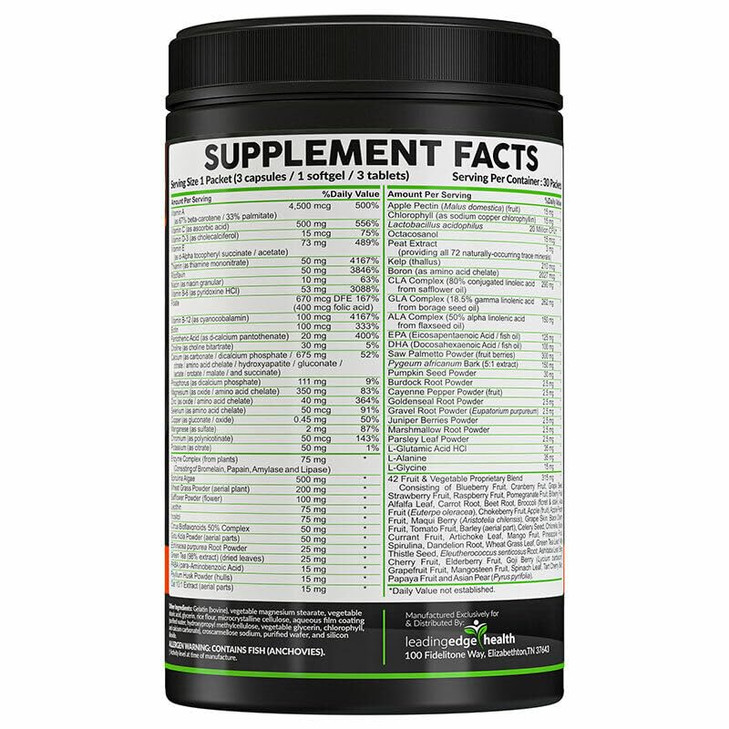 Leading Edge Health Men's Daily Pack Maximum Strength All-in-One Multivitamins &