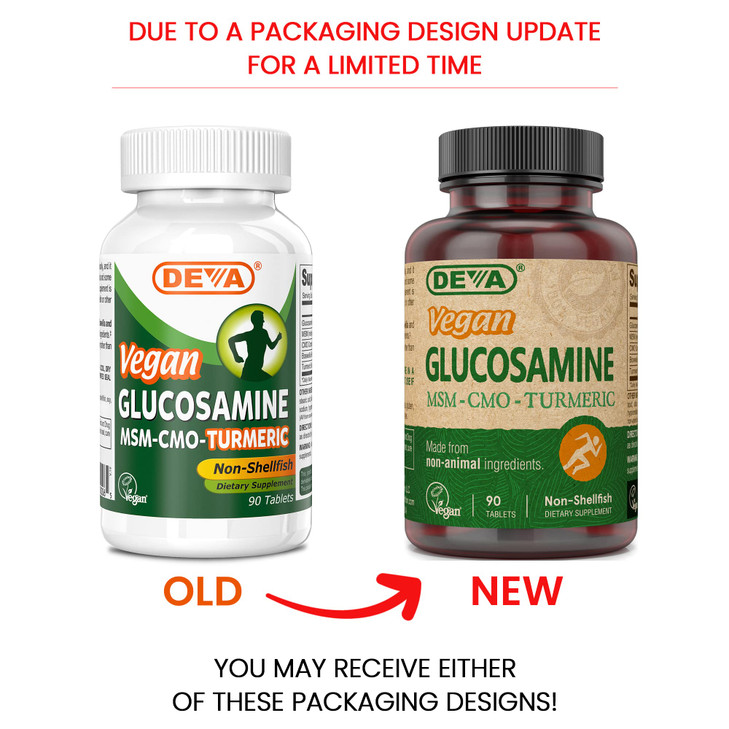DEVA Vegan Glucosamine-MSM-CMO & Turmeric Supplement