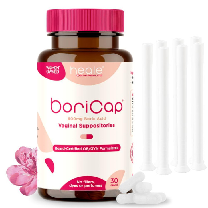 BoriCap Boric Acid Suppositories - Kit, 600mg