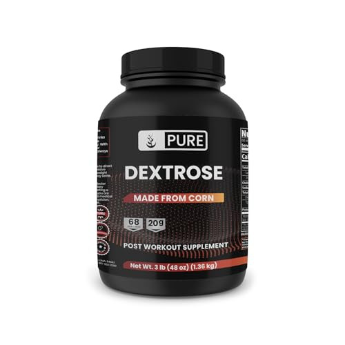 PURE ORIGINAL INGREDIENTS Dextrose, 3 lb, No Magnesium or Rice Fillers, Lab
