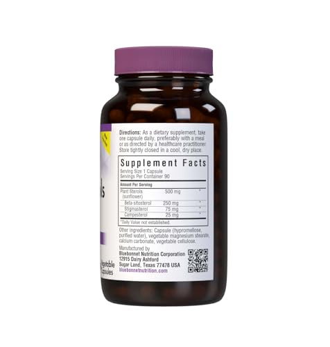 Bluebonnet Nutrition Plant Sterols 500mg Heart Health Supplement for Men &
