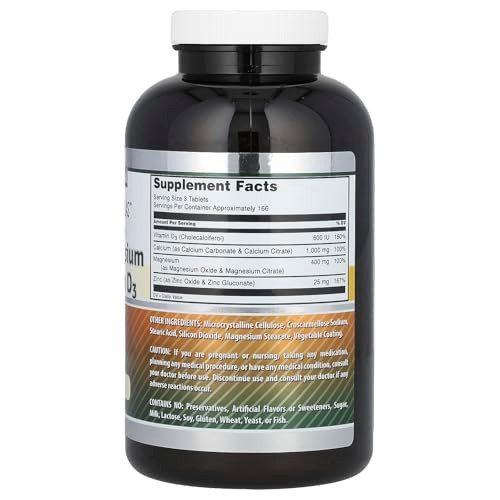 Amazing Formulas Calcium Magnesium Zinc + Vitamin D3 Supplement