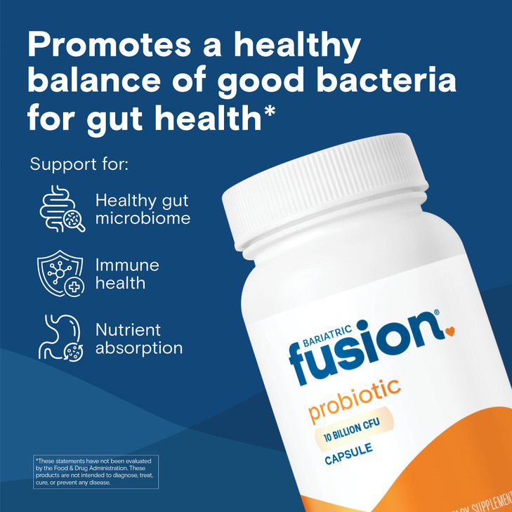 Bariatric Fusion Probiotic Capsule - Easy to Swallow Bariatric Vitamin