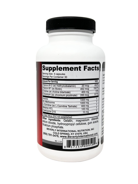Beverly International Lean Out 120 caps. Fat Burner with Metabolic Support.