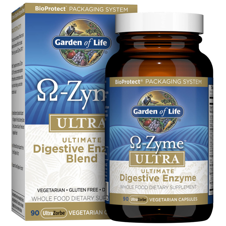 Garden of Life 21 Powerful Digestive Enzymes with Papain, Bromelain, Lipase