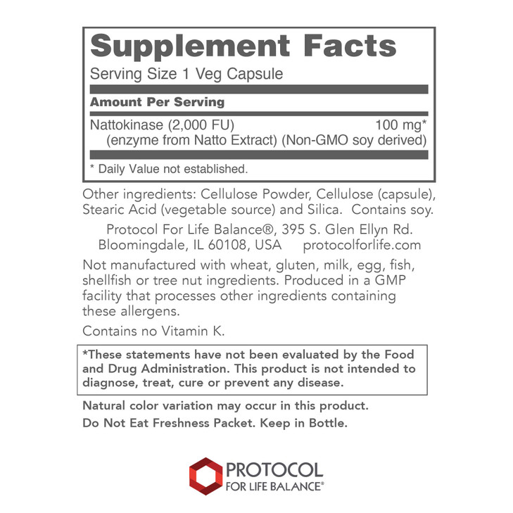 Protocol Nattokinase - 100mg Nattokinase Supplement