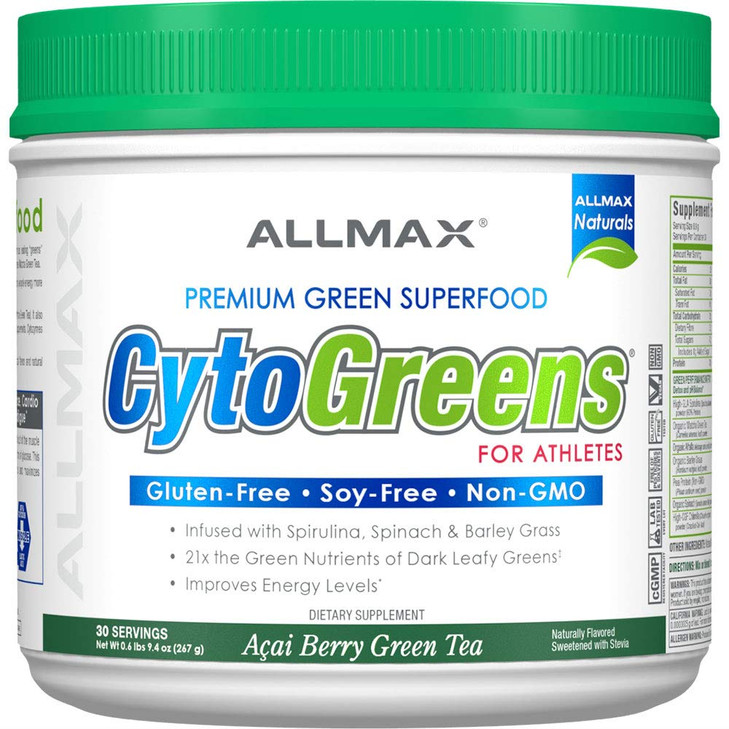 ALLMAX Naturals CytoGreens Super Greens Powder, Premium Green Superfood