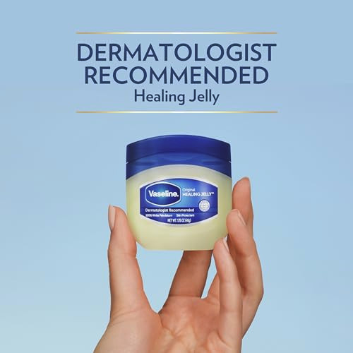 Vaseline Healing Jelly For Dry Skin and Eczema Relief Original 100% Pure Petroleum Jelly 1.75 Ounce (Pack of 1)