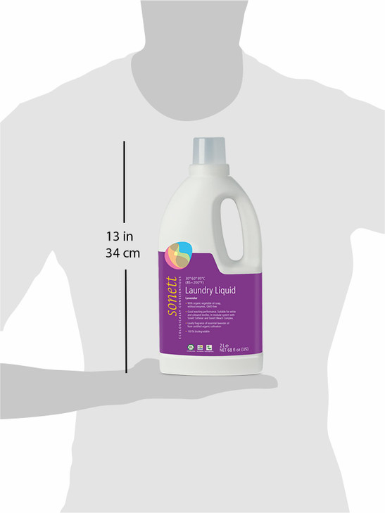 Sonett Organic Laundry Liquid Detergents Soap All Textiles (Lavender, 1 Count)