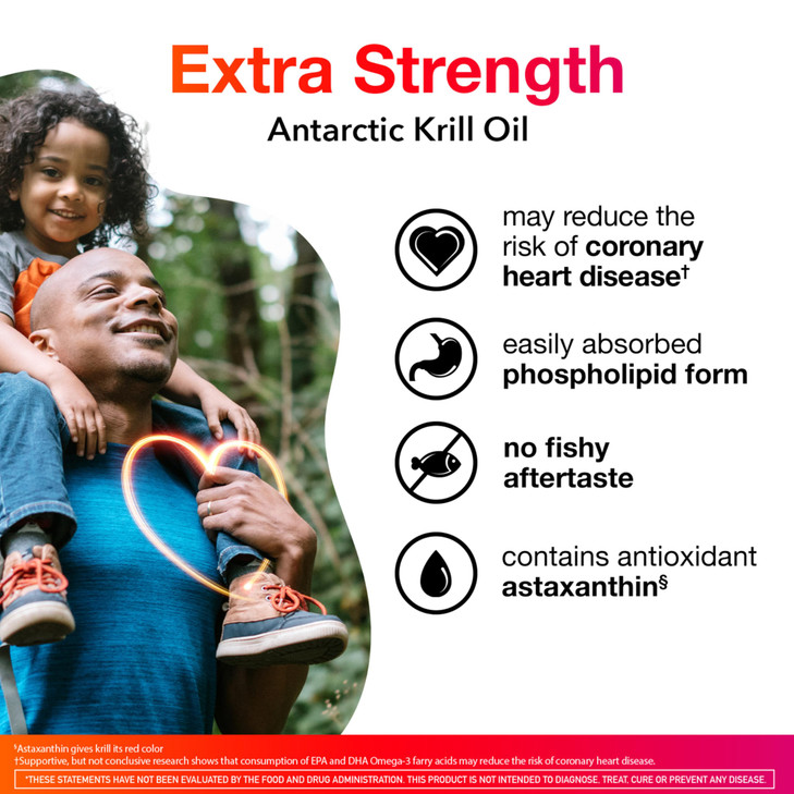 MegaRed Antarctic Krill Oil 500mg Omega 3 Fatty Acid Supplement, Extra Strength