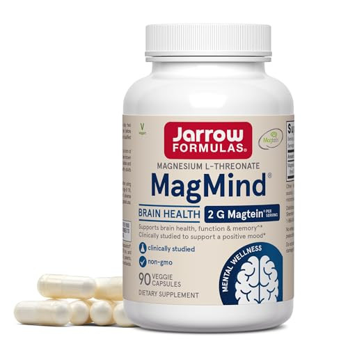 Jarrow Formulas Magnesium L-Threonate, MagMind Magtein Magnesium Supplement