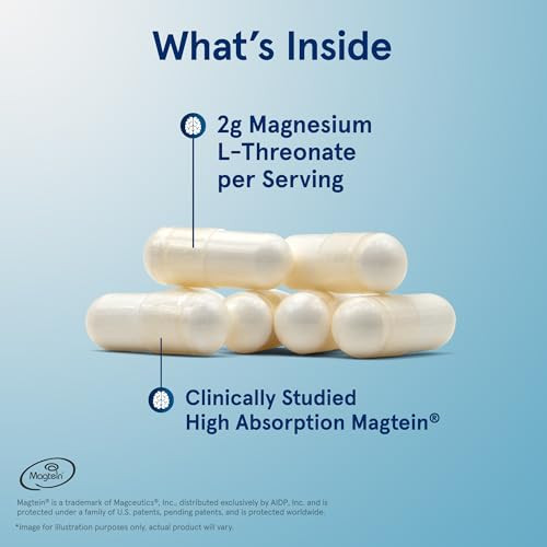 Jarrow Formulas Magnesium L-Threonate, MagMind Magtein Magnesium Supplement