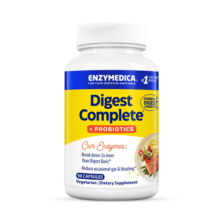 Enzymedica, Digest Complete + Probiotics, Full-Range, Everyday Enzymes with 800