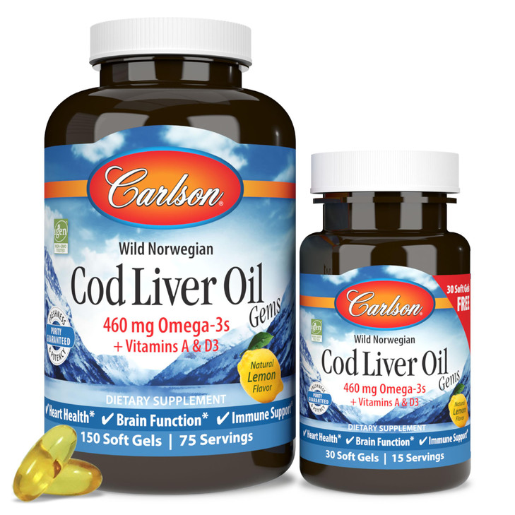 Carlson - Cod Liver Oil Gems, 460 mg