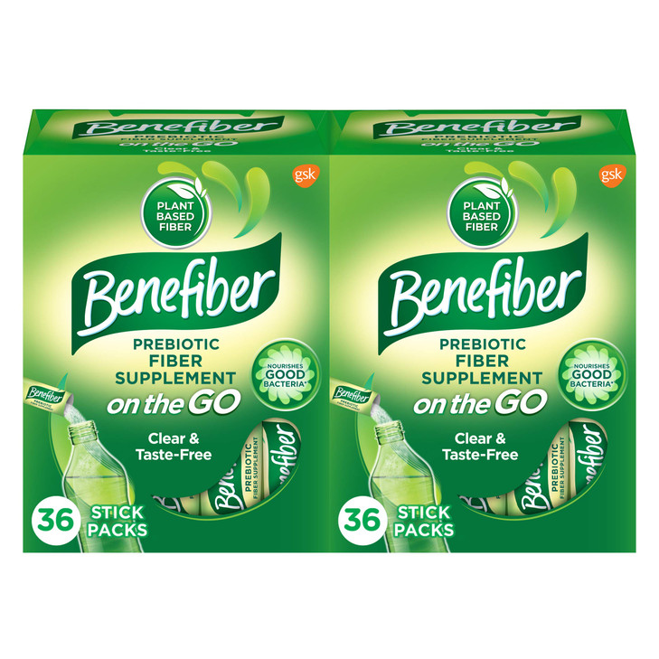Benefiber On The Go Prebiotic Fiber Supplement Powder for Digestive Health