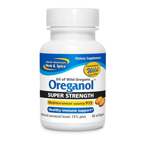NORTH AMERICAN HERB & SPICE Super Strength Oreganol P73, 60 Softgels