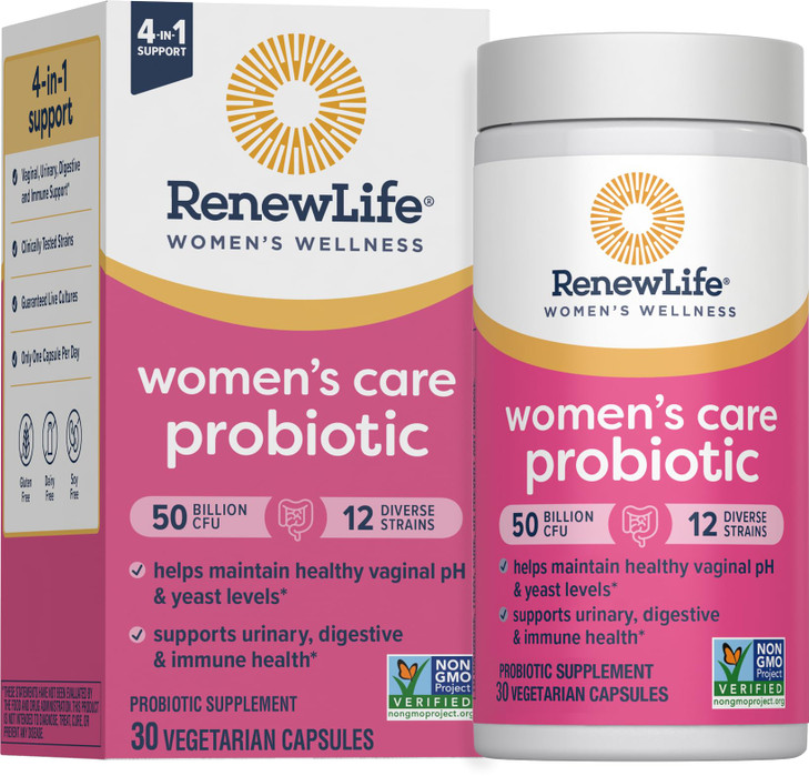 Renew Life Women's Probiotic Capsules, 50 Billion CFU Guaranteed, Supports pH