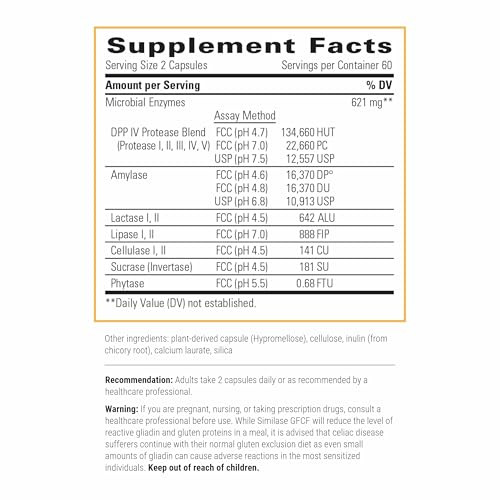 Integrative Therapeutics Similase GFCF - Digestive Enzyme Supplement for Adults