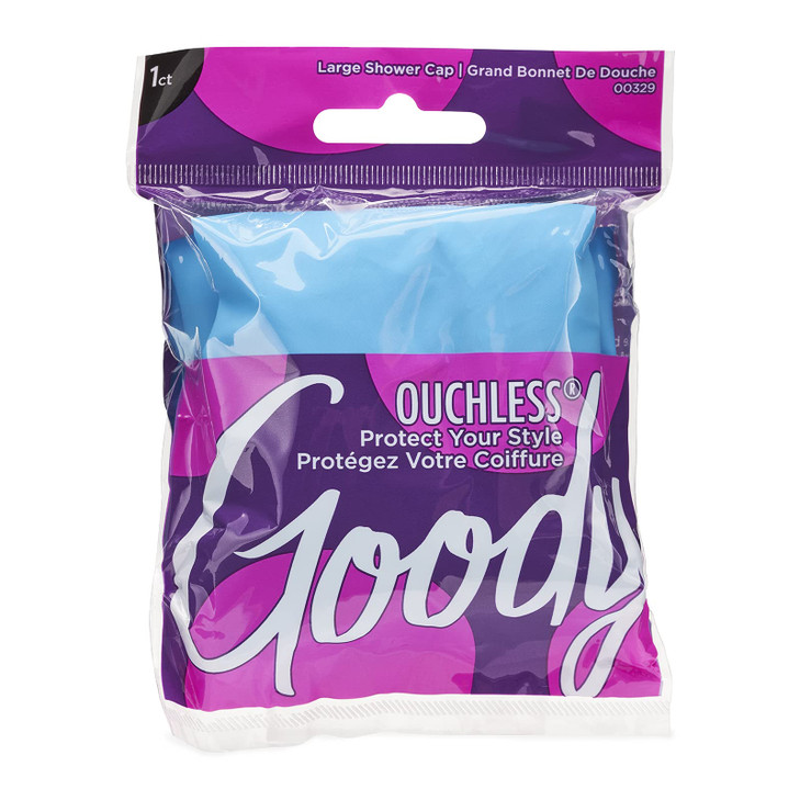 Goody Styling Essentials Shower Cap, 1 Count - Protect Your Hairstyle While Remaining Comfortable - Made with Durable and Waterproof Materials - Hair