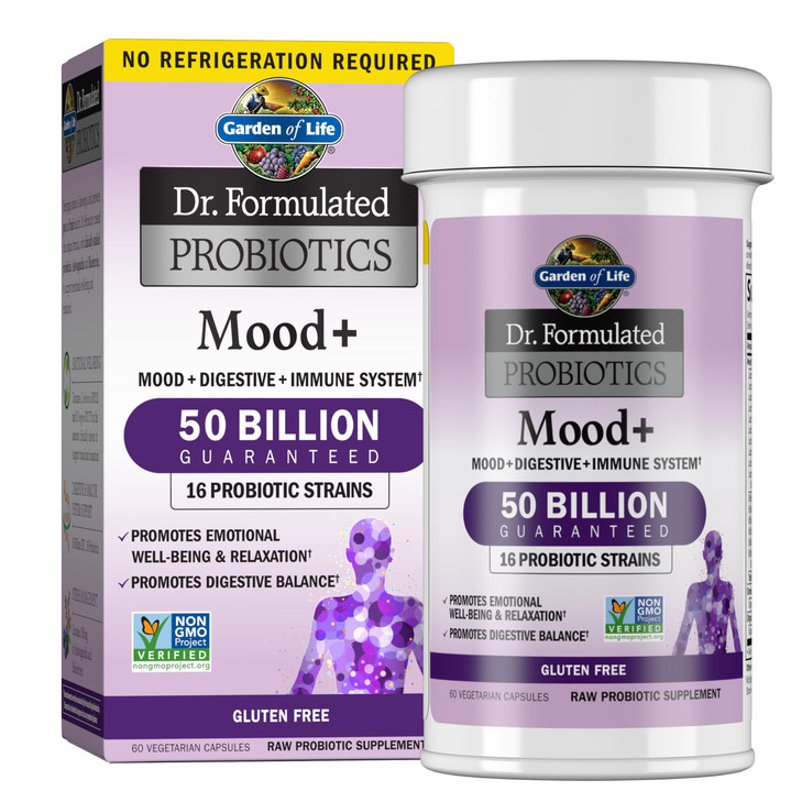Garden of Life Probiotics Mood+ Dr Formulated Acidophilus Probiotic Supplement