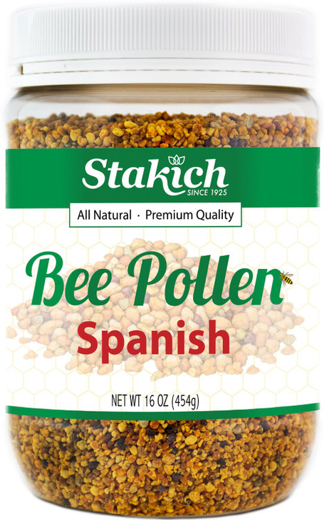 Stakich Spanish Bee Pollen Granules - 1 Pound (16 Ounce)