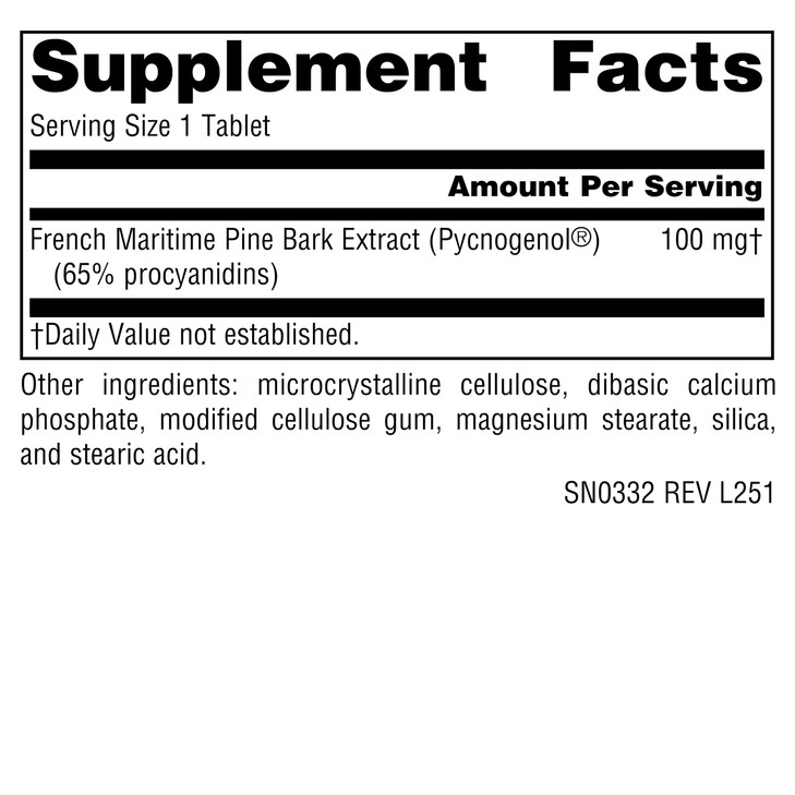 Source Naturals Pycnogenol Proanthocyanidin Complex, 100 mg - 30 Tablets